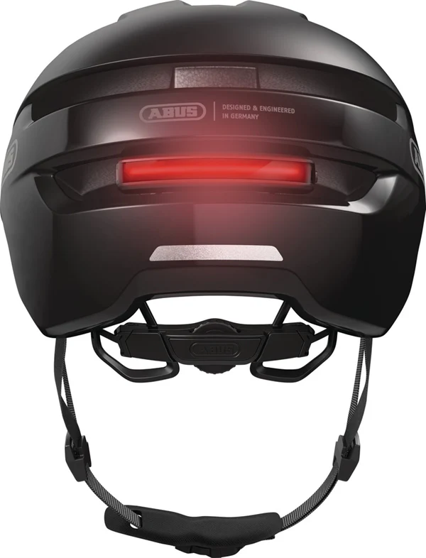 Abus Purl-Y Ace Velvet Black E-Bike Helm LED - Image 2