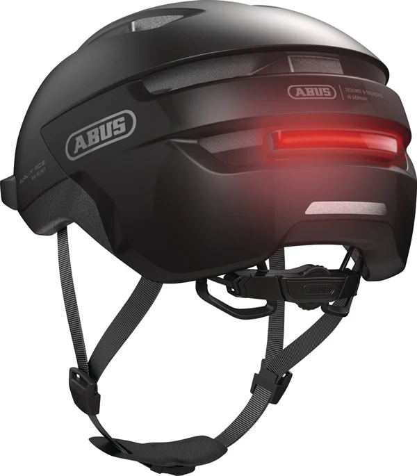 Abus Purl-Y Ace Velvet Black E-Bike Helm LED - Image 3