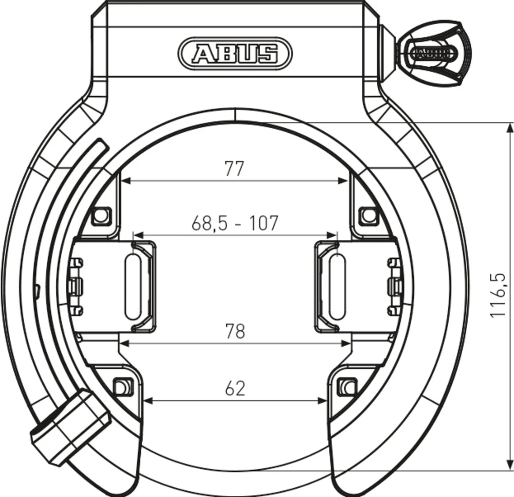 Abus Ringlås Granit XPlus™ 6950M NR BK AM. Forsikringsgodkendt - Image 2