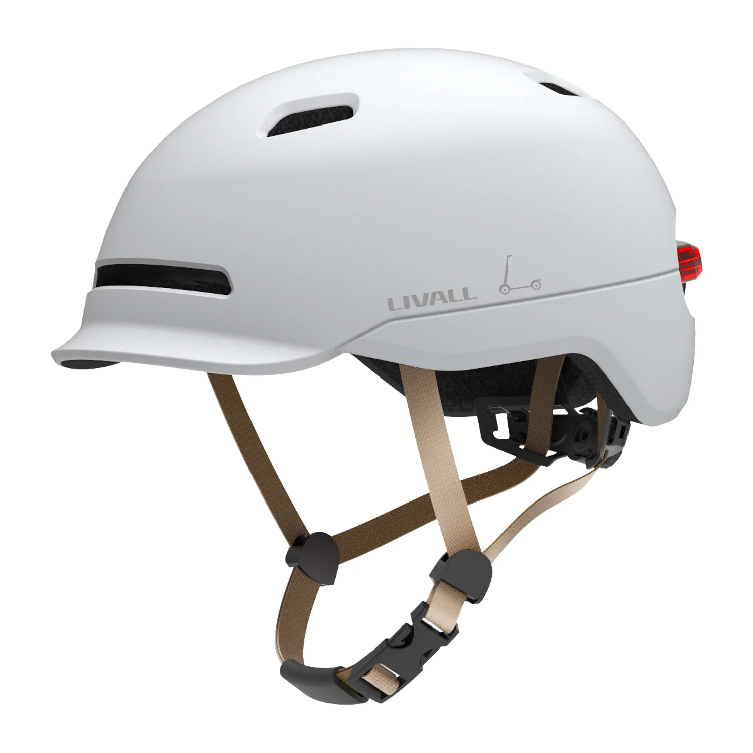 Livall C20 White mit LED Licht - Image 3